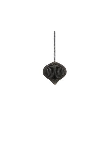 Stijl28 | Kerstbal ui papier zwart 6cm