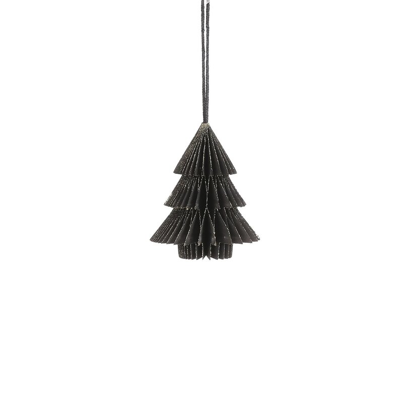 Stijl28 | Kerstboom papier zwart 10x9cm
