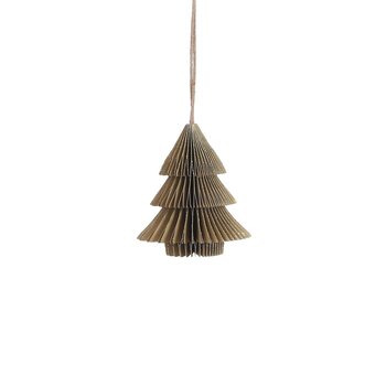 Stijl28 | Kerstboom papier goud 10x9cm