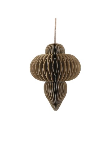 Stijl28 | Kerstbal pegel papier goud 18x13cm