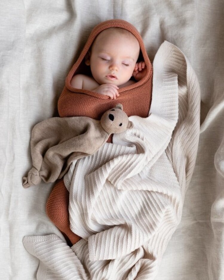 Hvid Hvid | Knuffeldoek Teddy Tokki Sand