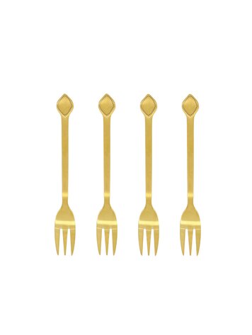 Zusss Zusss | Set van 4 vorkjes goud