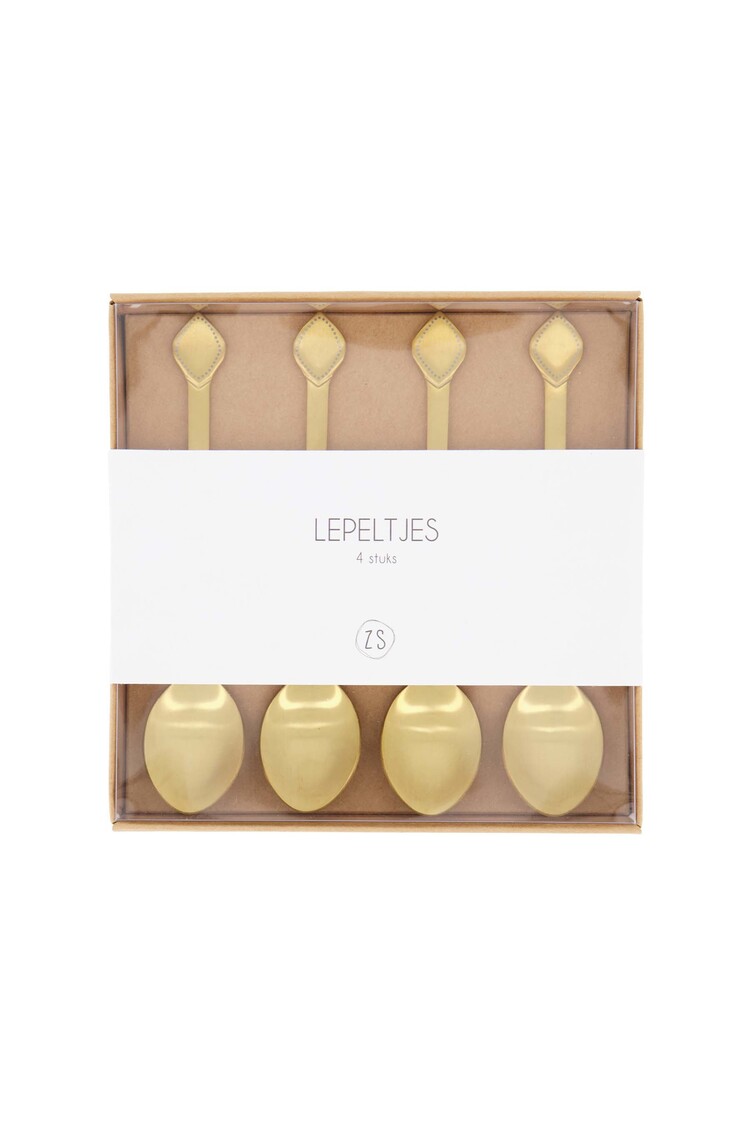 Zusss Zusss | Set van 4 lepeltjes goud