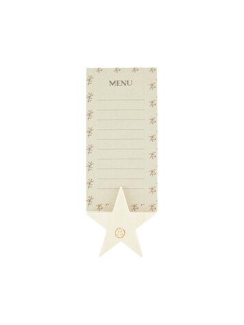 Zusss Zusss | Menukaartjes met houten standaard ster