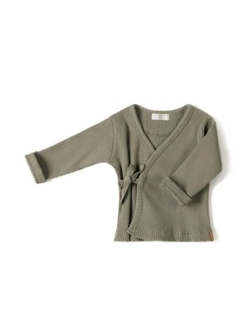 Nixnut Nixnut | Newborn rib overslagvestje Wild green