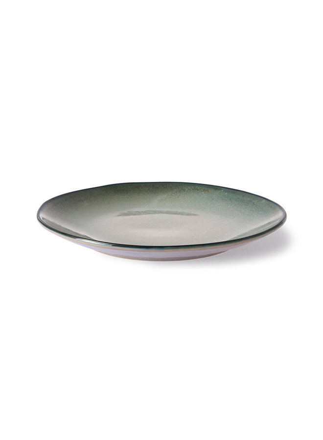 HK Living | Home Chef Ceramics Dinerbord grijs/groen 27cm*