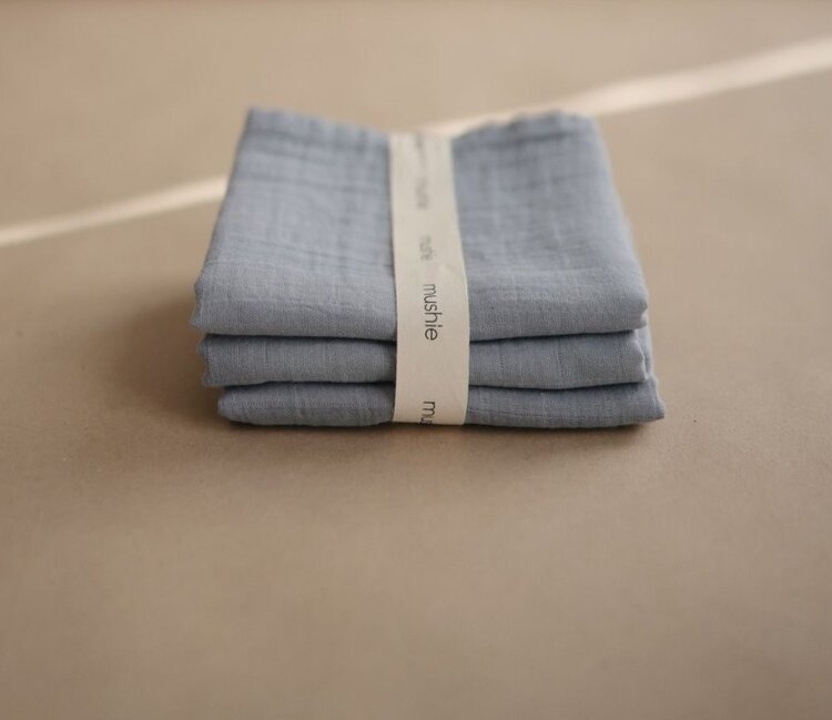 Mushie Mushie | Hydrofiele doeken blauw (3st)