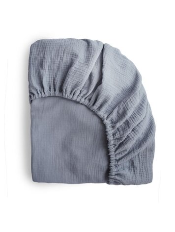 Mushie Mushie | Crib Sheet blauw