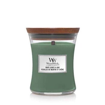 Woodwick Woodwick | Geurkaars Mint Leaves & Oak medium