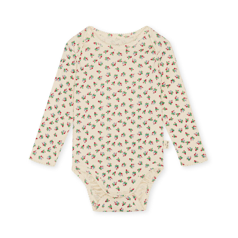 Konges Sløjd Konges Sløjd | Romper longsleeve flowers naturel