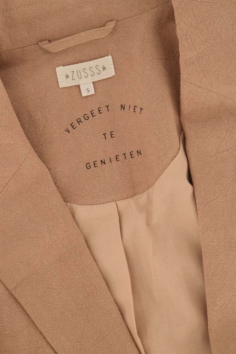 Zusss Zusss | Linnen blazer lichtbruin