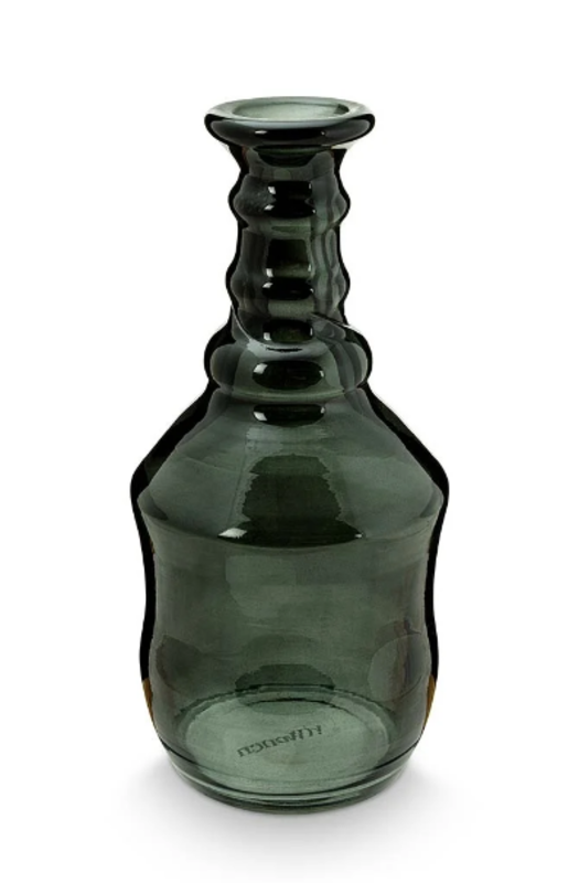 vtwonen vtwonen | Vaas bottle shape zwart 11x23cm