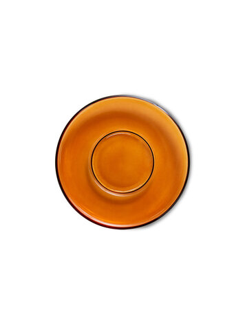 HK Living HK Living | 70's glas schotel amber bruin