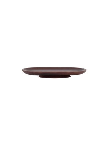Zusss Zusss | Ovalen stylingbord hout 30x15x4cm walnootbruin*