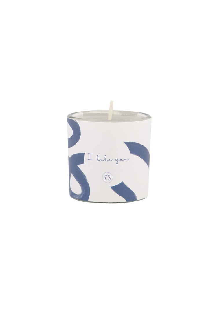 Zusss Zusss | Geurkaars in wikkel bamboe i like you off white