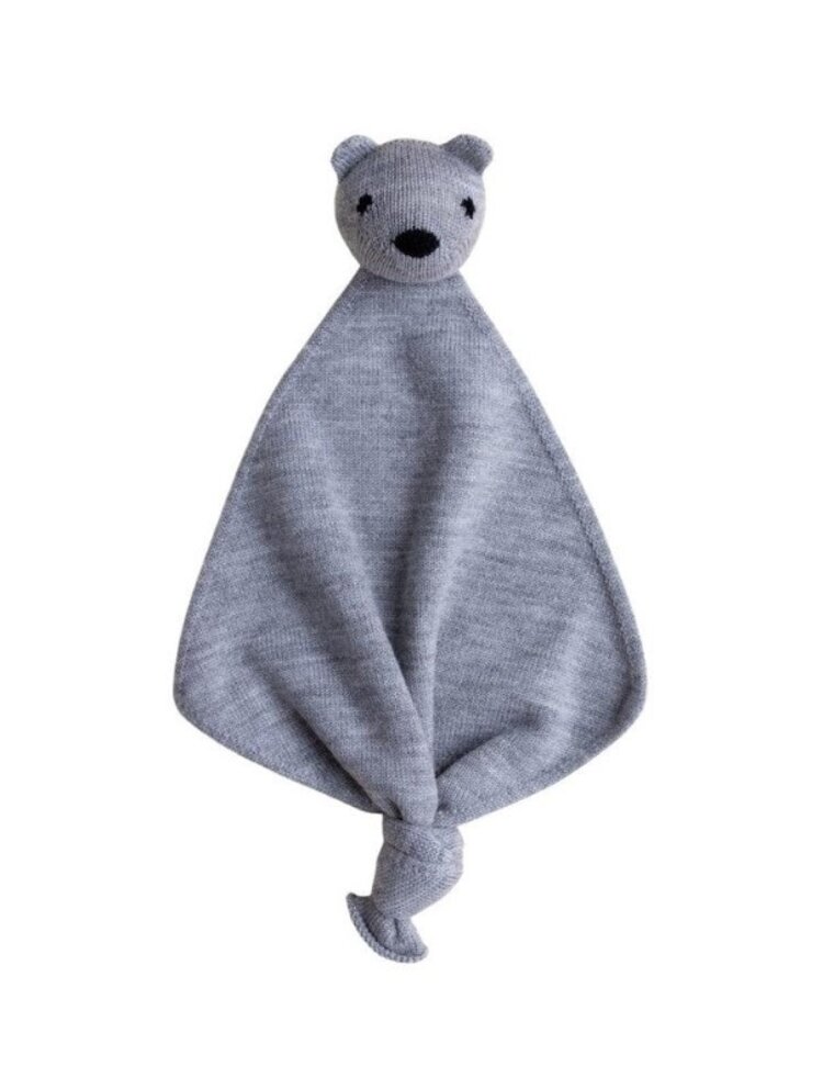 Hvid Hvid | Knuffeldoek Teddy Tokki Grey melange