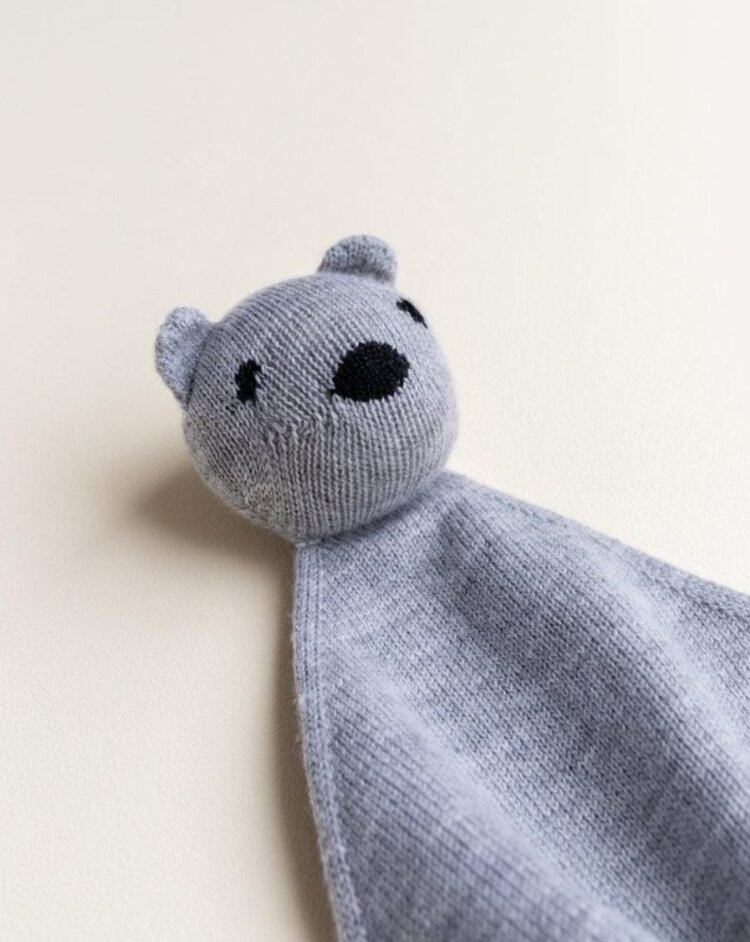 Hvid Hvid | Knuffeldoek Teddy Tokki Grey melange
