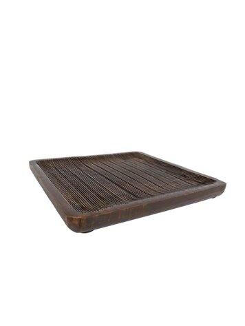 Stijl28 | Onderbord Jette S oud bruin hout 28x28x3cm