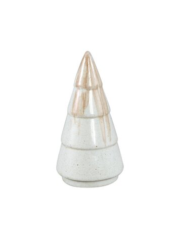 PTMD PTMD | Kerstboom kamora keramiek wit  S