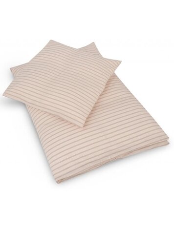 Konges Slojd | Dekbedovertrekset stripes champagne/red 100x140  - Default