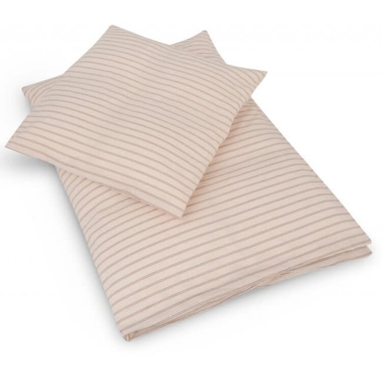 Konges Slojd | Dekbedovertrekset stripes champagne/red 100x140  - Default