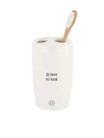 Zusss Zusss | Keramieken tandenborstelhouder jij bent zo leuk wit