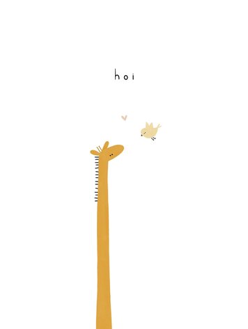 Klein Liefs Klein Liefs | Wenskaart Hoi giraffe