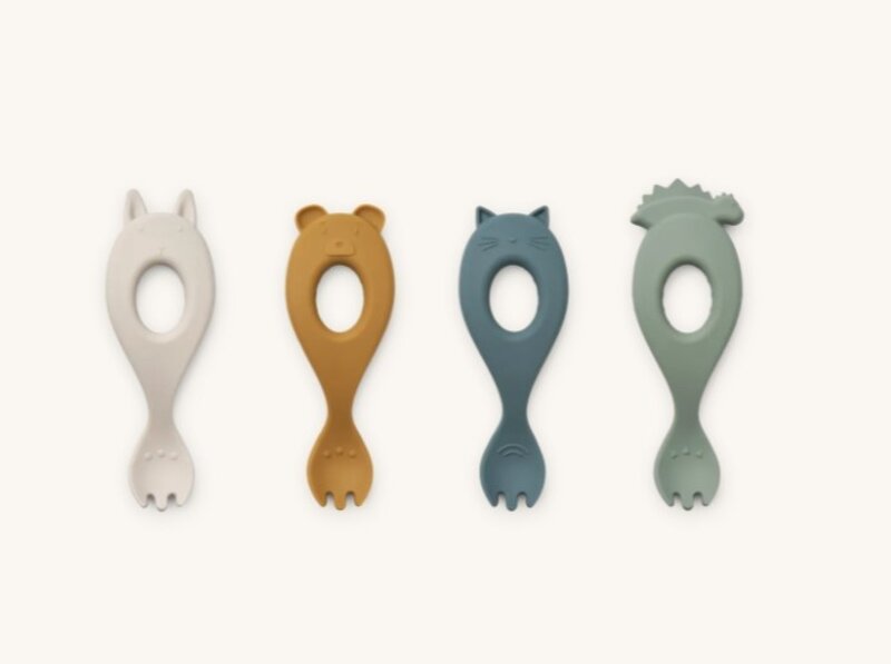 Liewood Liewood | Vorkjes liva silicone faune multi mix 4pack