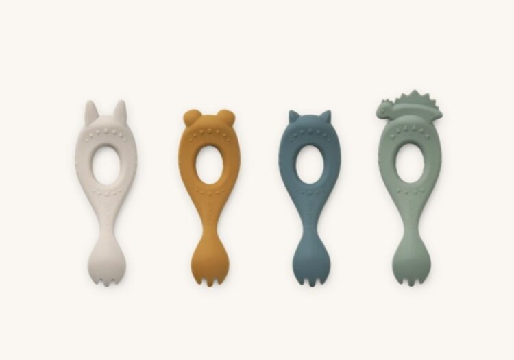 Liewood Liewood | Vorkjes liva silicone faune multi mix 4pack