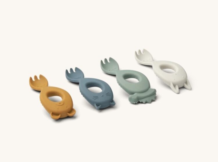 Liewood Liewood | Vorkjes liva silicone faune multi mix 4pack