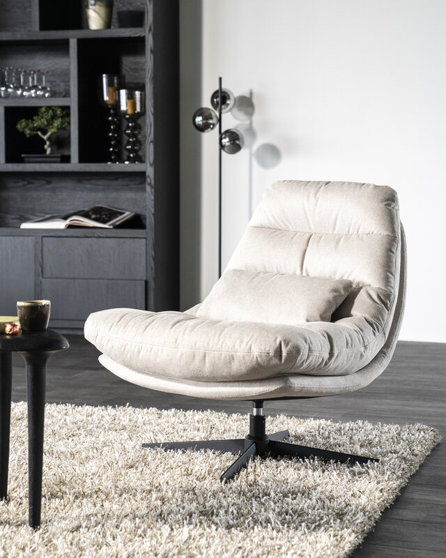 Eleonora Eleonora | Fauteuil Cooper met kussen grijs houston