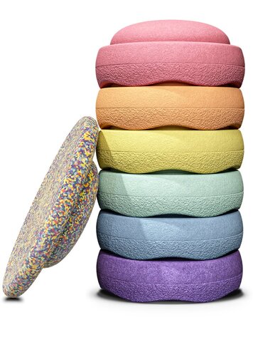 Stapelstein Stapelstein | Rainbow set Pastel 6+1