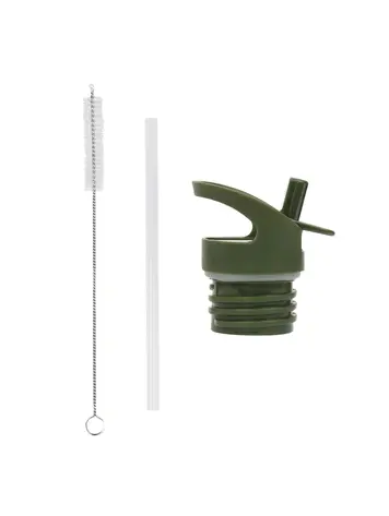 Little Lovely Company Little Lovely Company | Dop, rietje en borstel set | Krokodillen