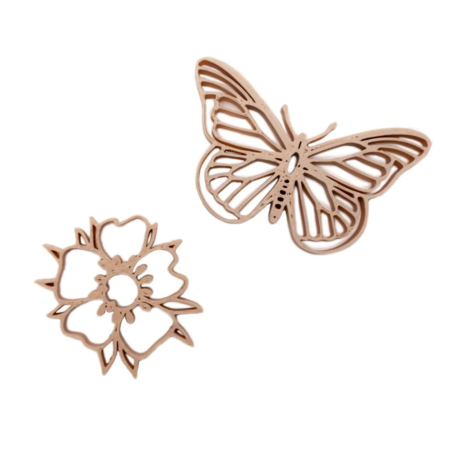 Grennn Grennn | Uitsteker vlinder en bloem