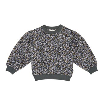 House of Jamie House of Jamie | Sweater balloon dark slate disty flower