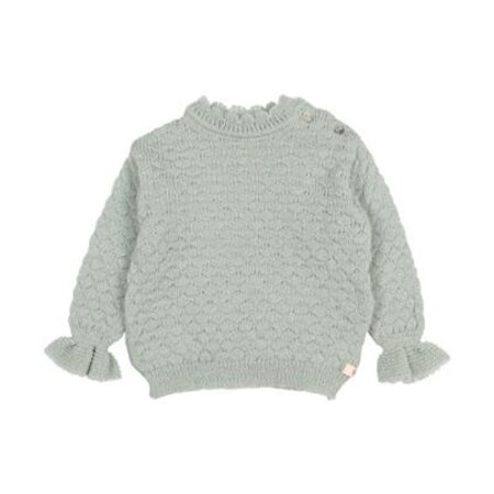 Búho Búho | Sweater knitted boho salvia
