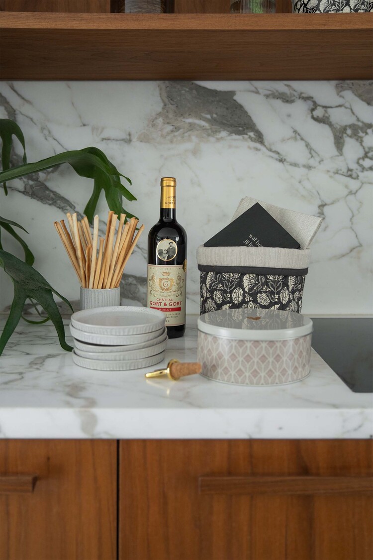 Zusss Zusss | Opbergmand gewatteerd S peper en zout/antracietgrijs