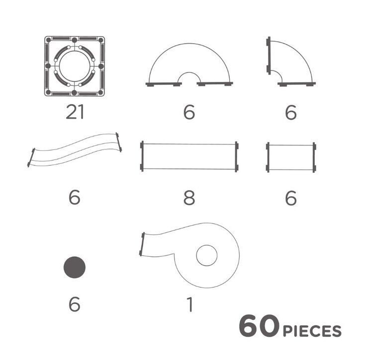 Cleverclixx Cleverclixx | Ball run compact pack intense 60stuks