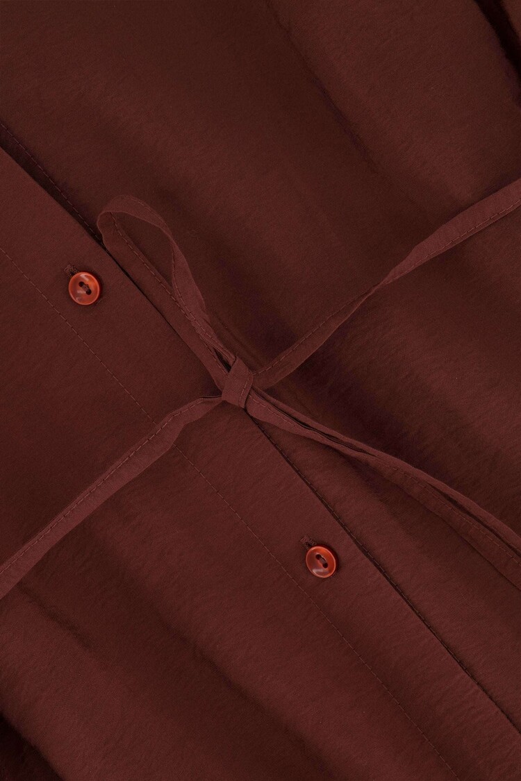 Zusss Zusss | Overhemdjurk chocoladebruin