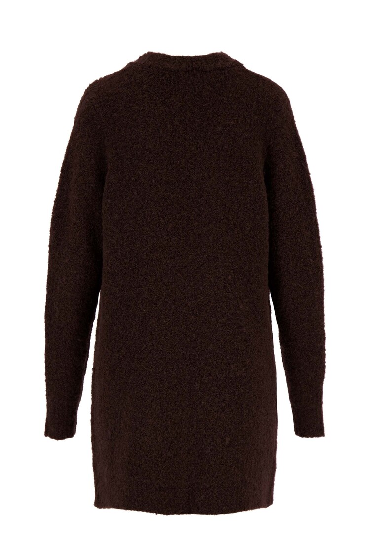 Zusss Zusss | Gebreid vest chocoladebruin