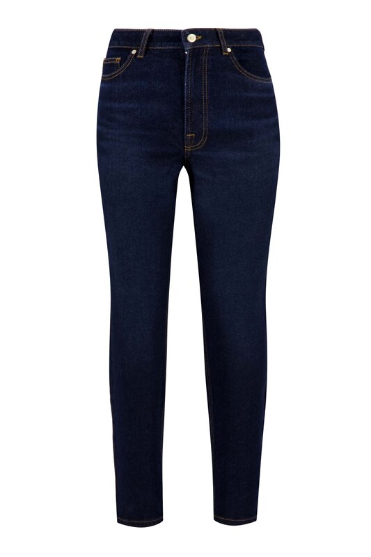 Zusss Zusss | Trendy mom jeans donkerblauw