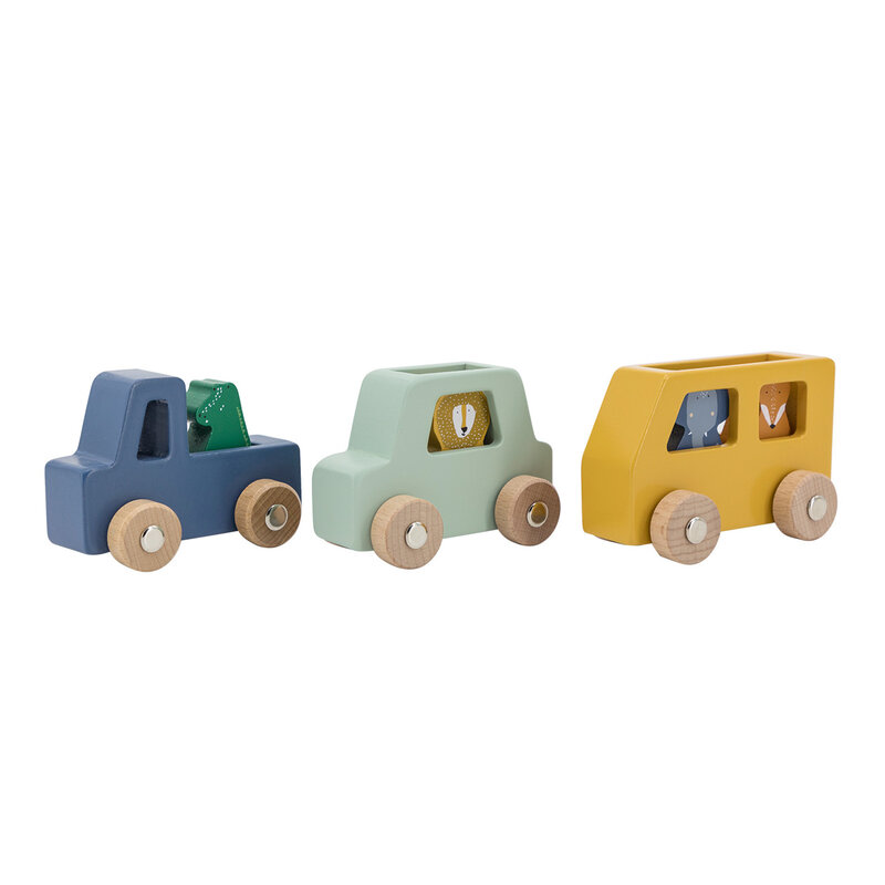 Trixie Trixie | Animal houten car set