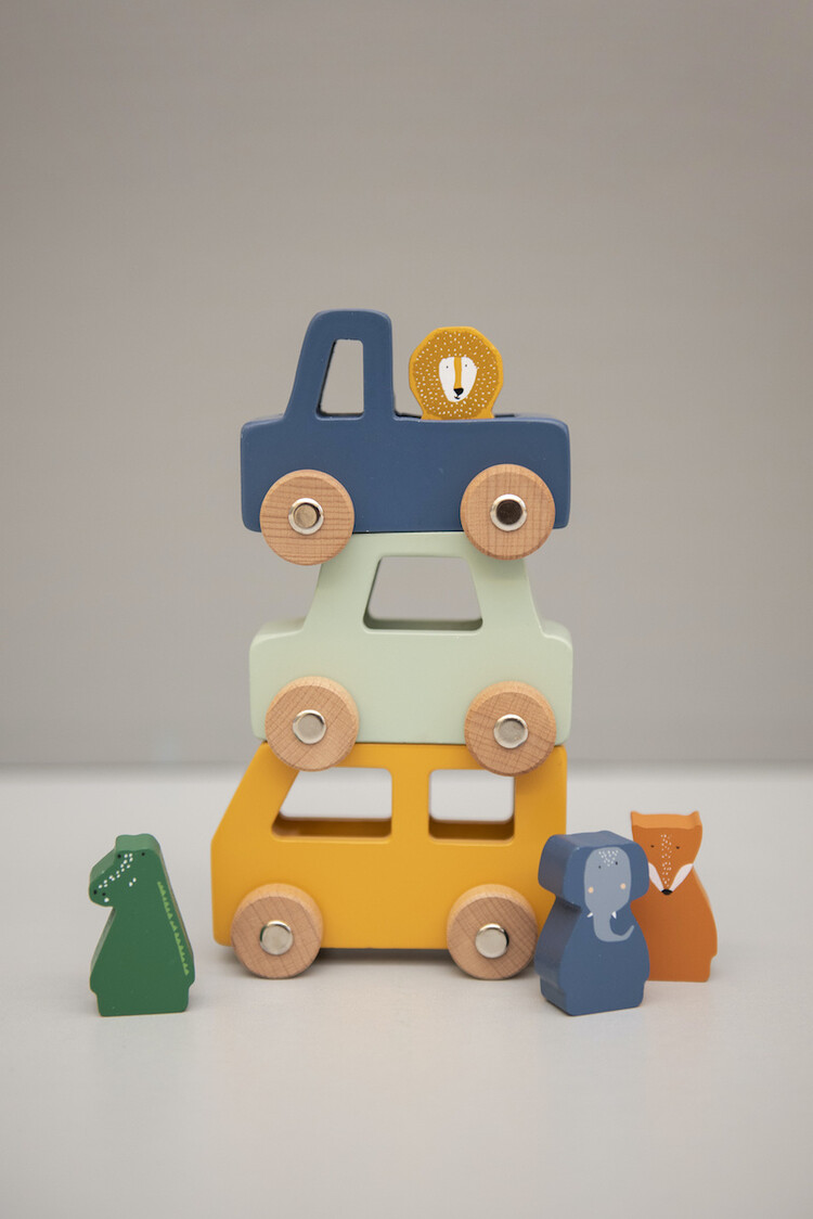 Trixie Trixie | Animal houten car set