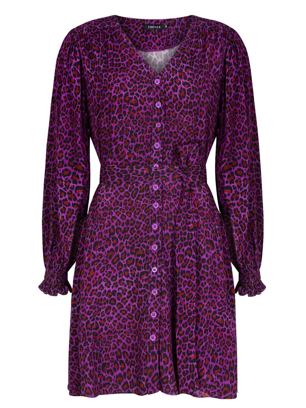 Ydence Ydence | Jurk Bailey purple leopard