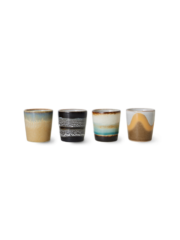 HK Living HK Living | 70's servies Eierdopjes granite set4