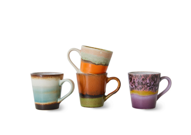 HK Living HK Living | 70's servies Espresso mokjes retro set4