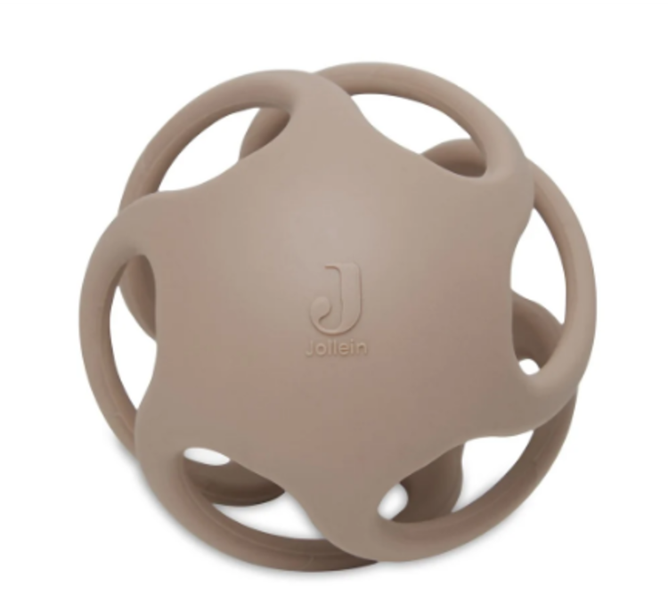Jollein Jollein | Bijtring bal siliconen 10cm biscuit
