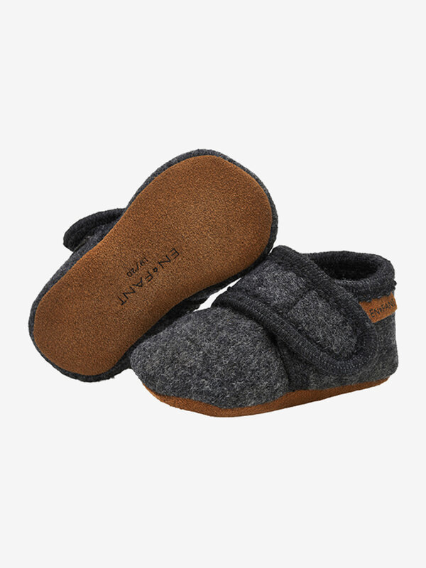 Enfant Enfant | Sloffen wol dark grey melange