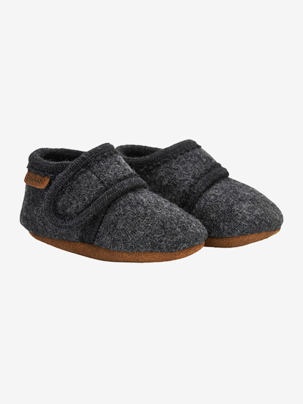 Enfant Enfant | Sloffen wol dark grey melange