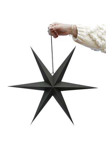 Delight Department DD | Papieren ster zwart  40cm